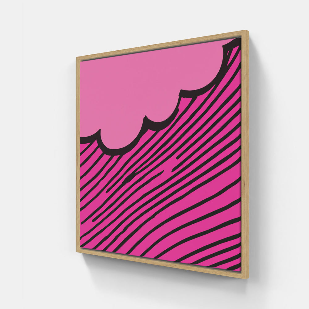 Pink on time-Canvas-artwall-20x20 cm-Wood-Fine Paper-Artwall