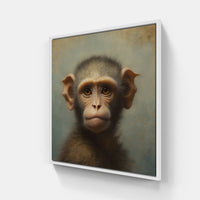 Dynamic Monkey Canva-Canvas-artwall-20x20 cm-White-Artwall