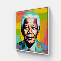 Mandela Africa-Canvas-artwall-20x20 cm-White-Artwall