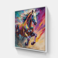 Wild Horse Adventure-Canvas-artwall-20x20 cm-White-Artwall