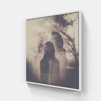 Nostalgic Exposure Melodies-Canvas-artwall-20x20 cm-White-Artwall