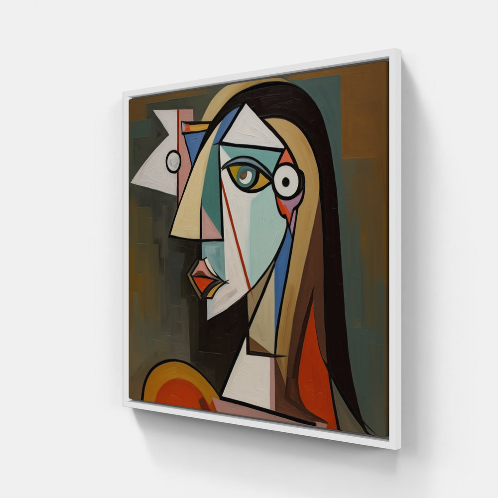 Pablo's Cubist Vision-Canvas-artwall-20x20 cm-White-Artwall