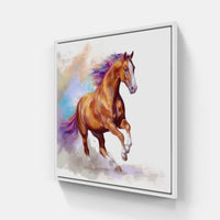 Majestic Horse Gallop-Canvas-artwall-20x20 cm-White-Artwall