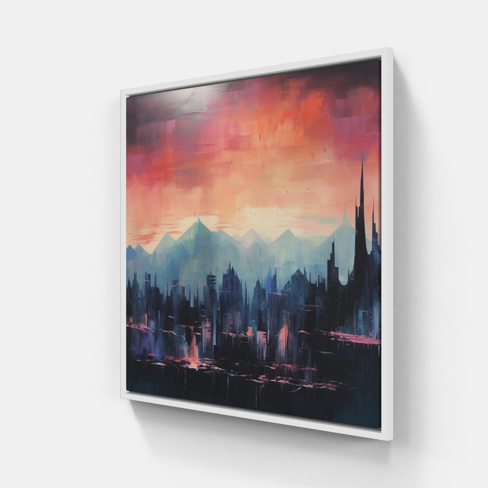 Captivating Urban Skyline-Canvas-artwall-20x20 cm-White-Artwall