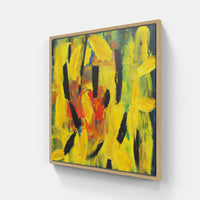 Yellow rushing sunrise-Canvas-artwall-20x20 cm-Wood-Artwall