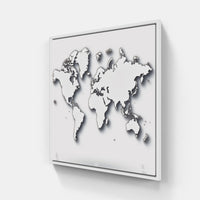 Vibrant World Vistas-Canvas-artwall-20x20 cm-White-Artwall