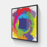 all in sync trippy-Canvas-artwall-20x20 cm-Unframe-Artwall