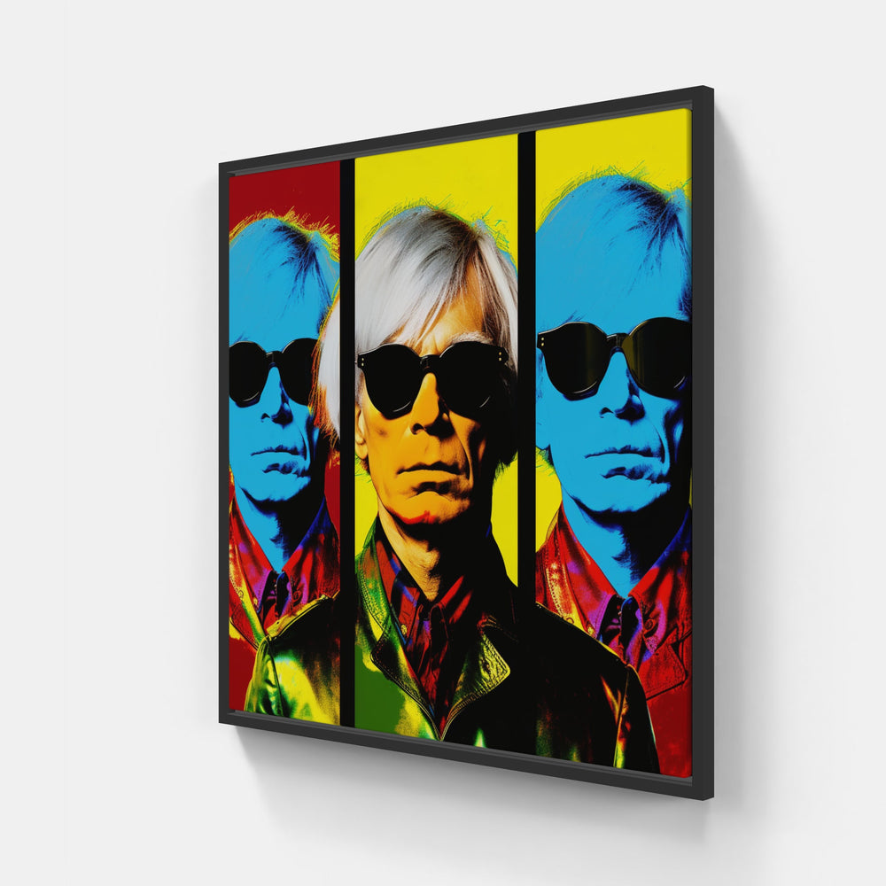 Warhol's Bold Expressionism-Canvas-artwall-20x20 cm-Black-Artwall