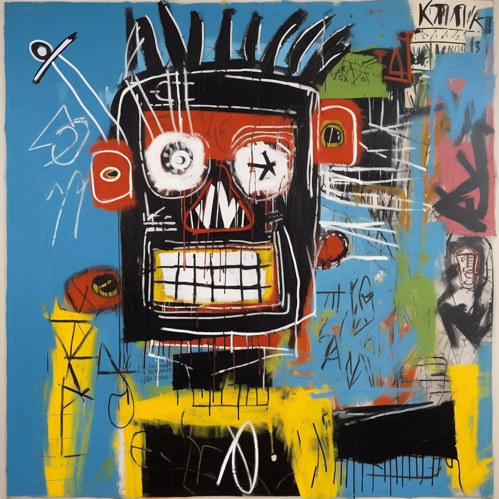 Raw Basquiat Energy-Canvas-artwall-Artwall