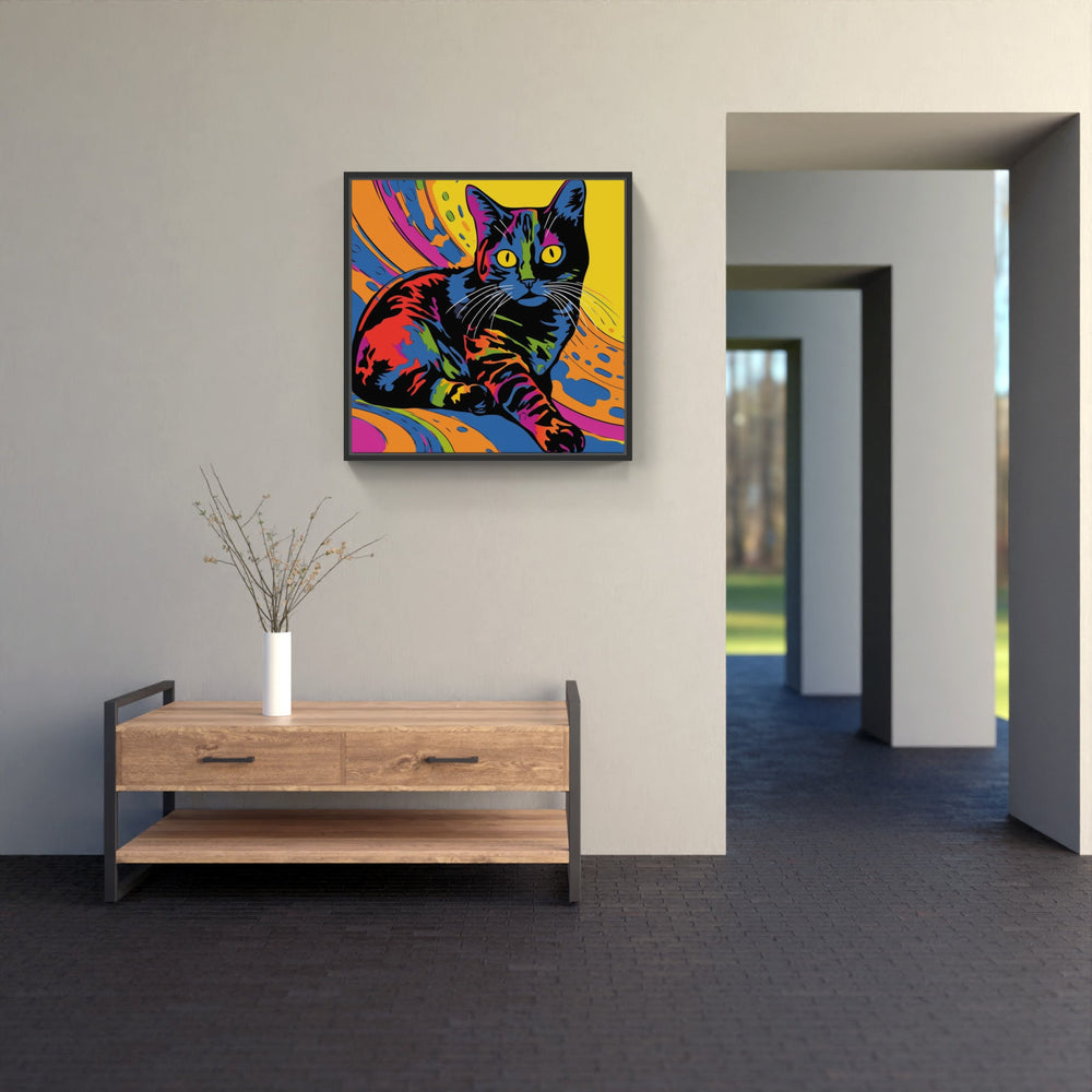 Cat tail swish-Canvas-artwall-Artwall