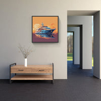 Majestic Ocean Voyage Boat-Canvas-artwall-Artwall