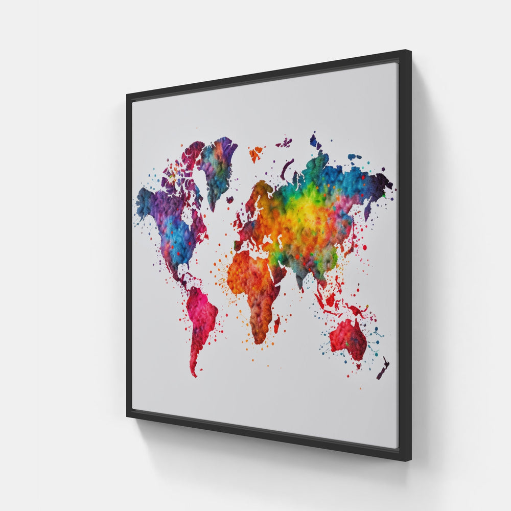 Ephemeral World Echoes-Canvas-artwall-20x20 cm-Black-Artwall