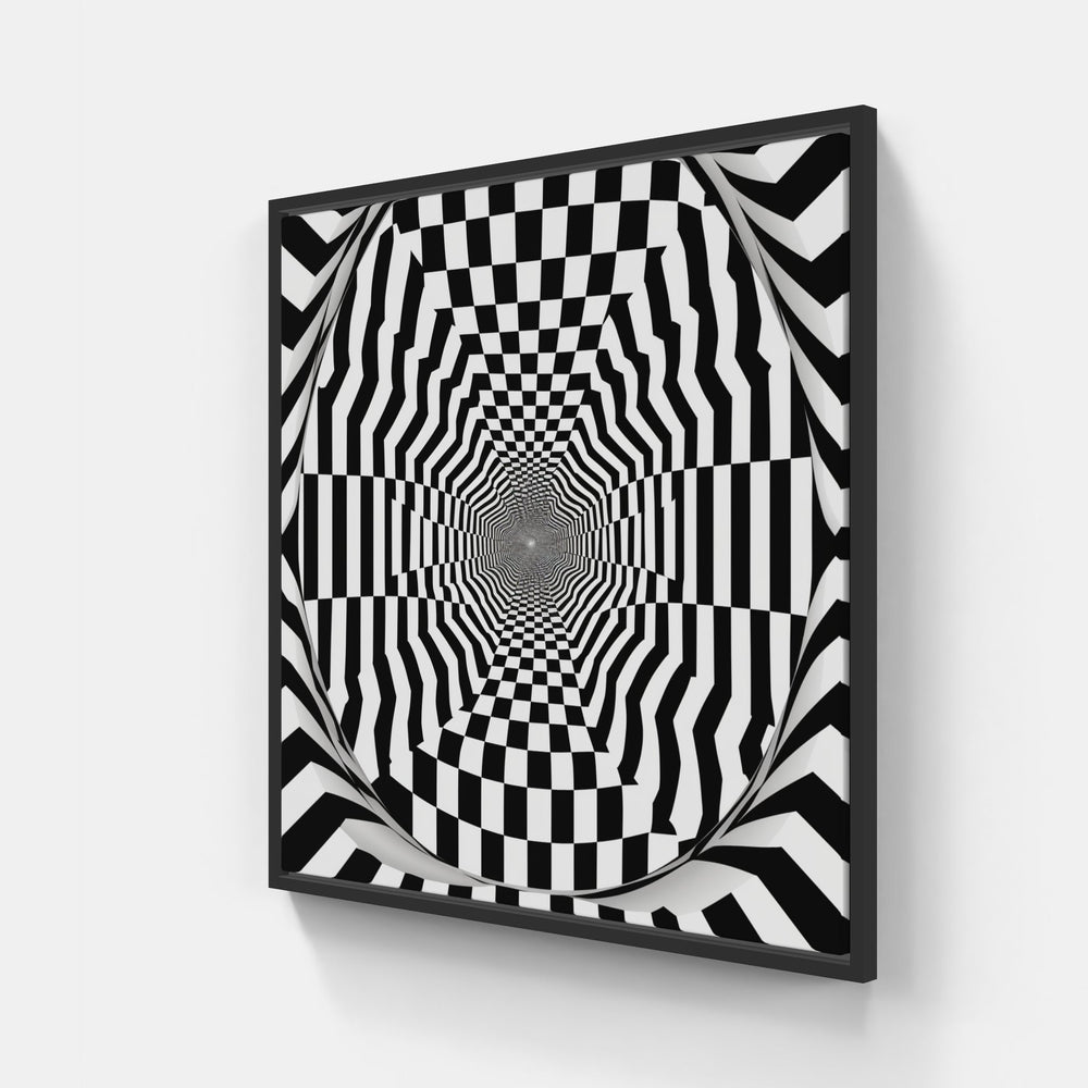 Mystifying Optical Marvels-Canvas-artwall-20x20 cm-Black-Artwall