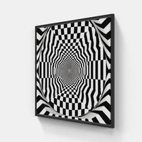 Mystifying Optical Marvels-Canvas-artwall-20x20 cm-Black-Artwall