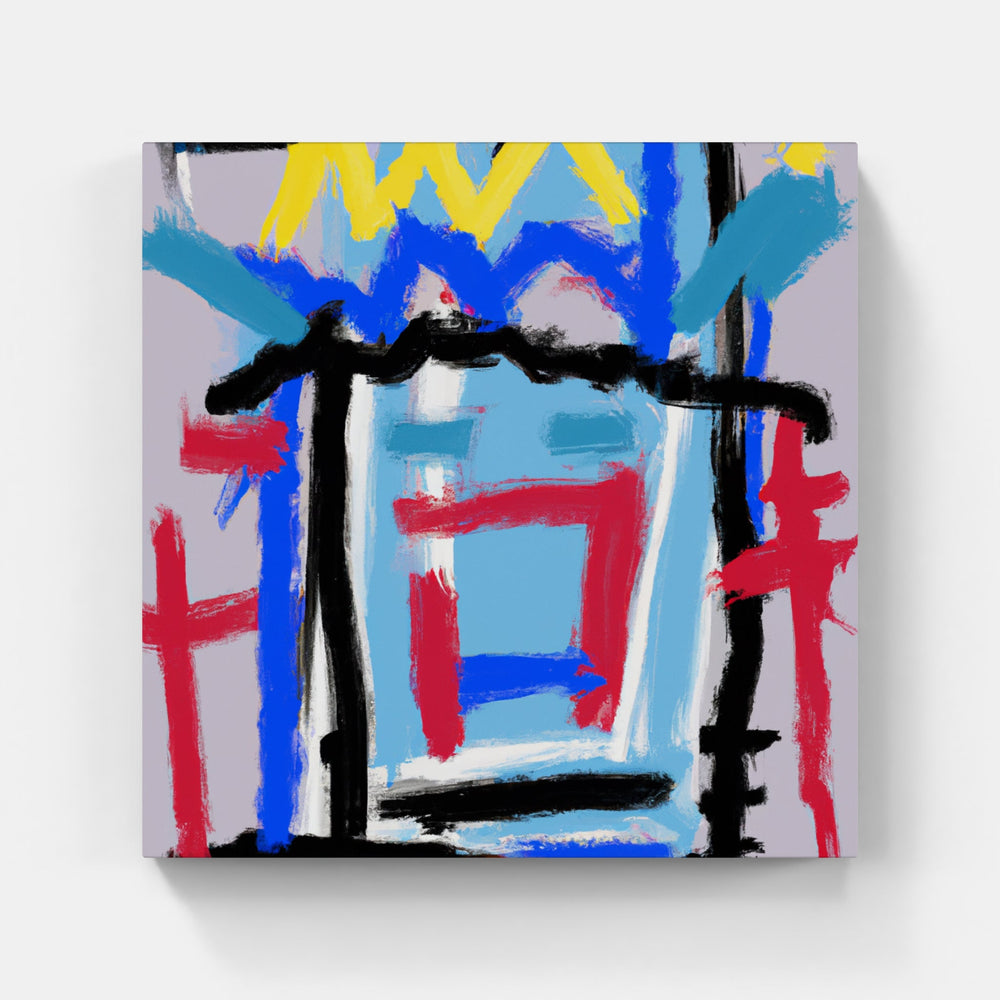 Basquiat paints on time-Canvas-artwall-Artwall