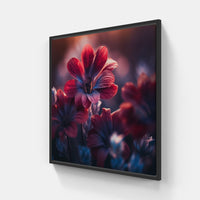 Tropical Floral Fantasy-Canvas-artwall-40x40 cm-Black-Artwall