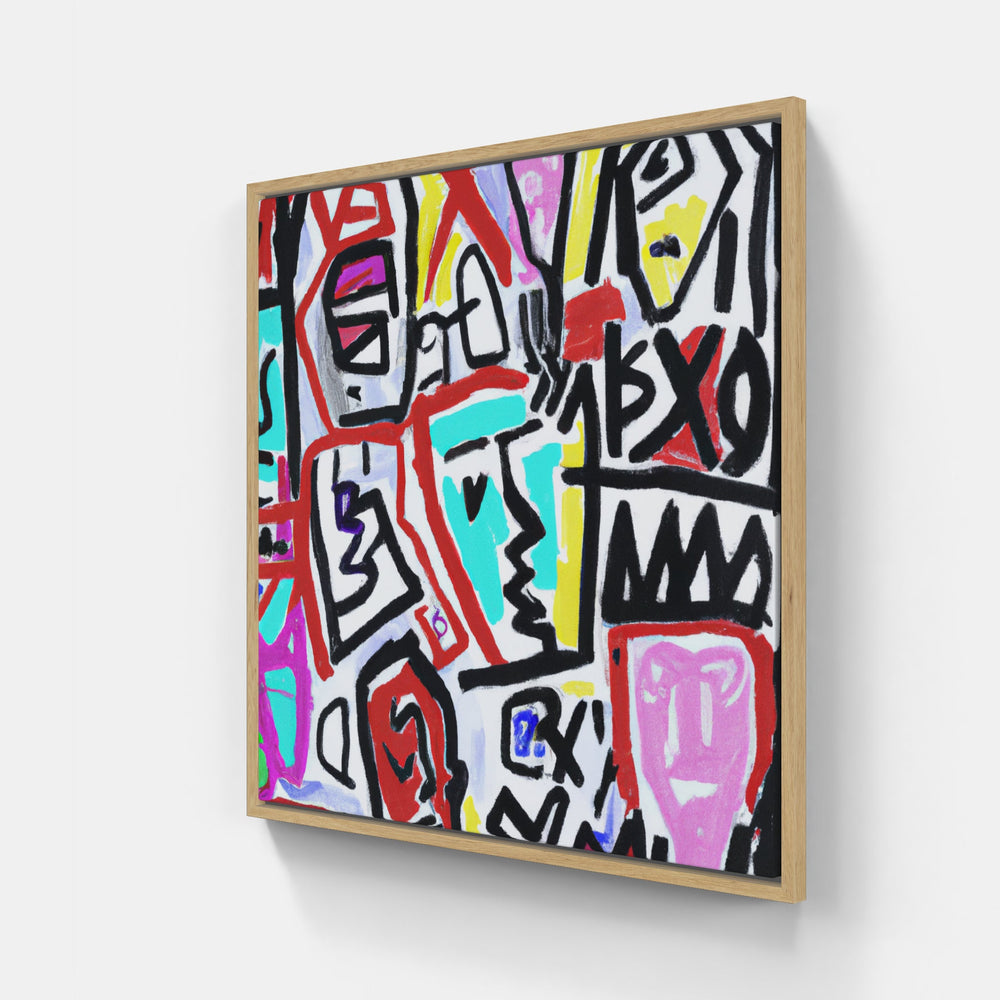 Basquiat brighten onetime-Canvas-artwall-20x20 cm-Wood-Artwall