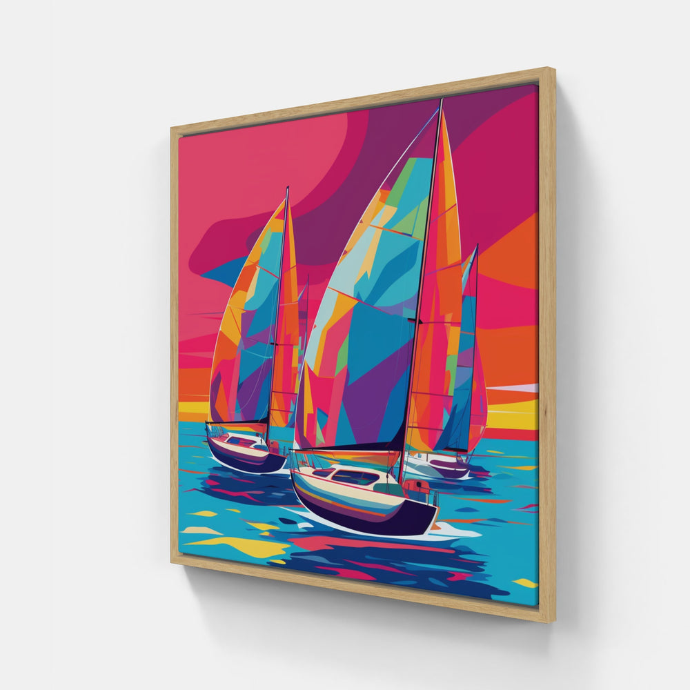 Seaside Escape Tranquil Boat-Canvas-artwall-Artwall