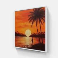 Tranquil Sunset Panorama-Canvas-artwall-20x20 cm-White-Artwall