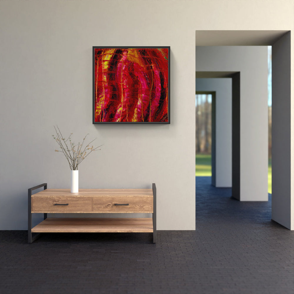 Red fire blazing-Canvas-artwall-Artwall