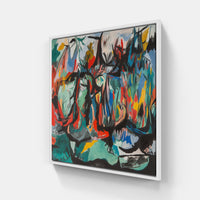 #32109 Abstract Momentum-Canvas-artwall-20x20 cm-White-Artwall