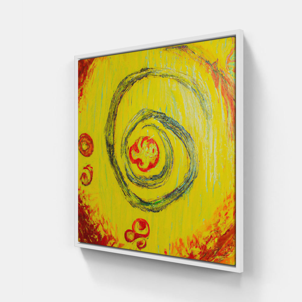 Yellow lovers bright-Canvas-artwall-20x20 cm-White-Artwall