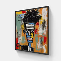 Basquiat's Creative Rebellion-Canvas-artwall-20x20 cm-Black-Artwall