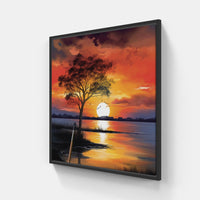 Serenade of the Sunset-Canvas-artwall-20x20 cm-Black-Artwall