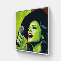 Soulful singer Serenade-Canvas-artwall-20x20 cm-White-Artwall