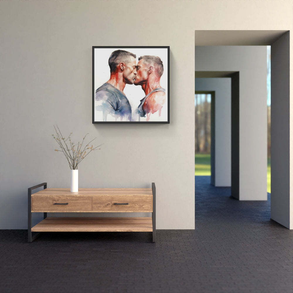 Amorous Unity Passion Embrace-Canvas-artwall-Artwall