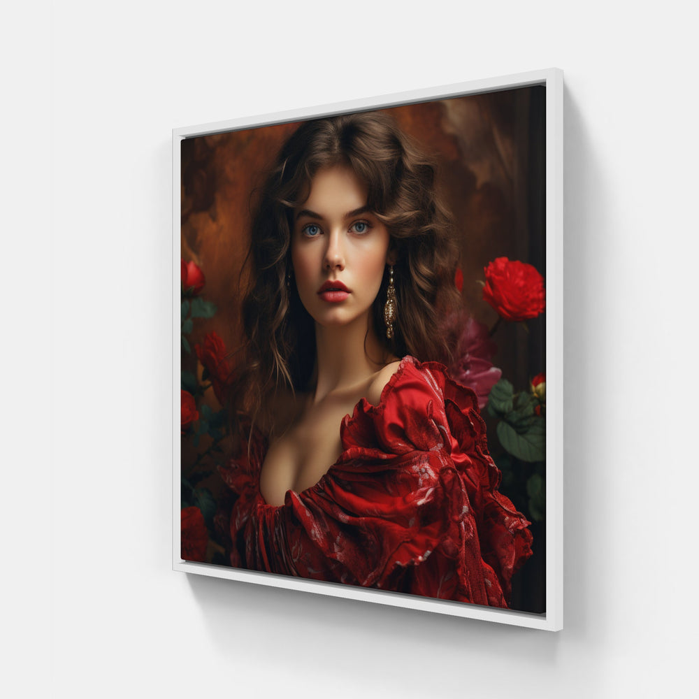 Timeless Glamour Preserved in Fashion-Canvas-artwall-20x20 cm-White-Artwall