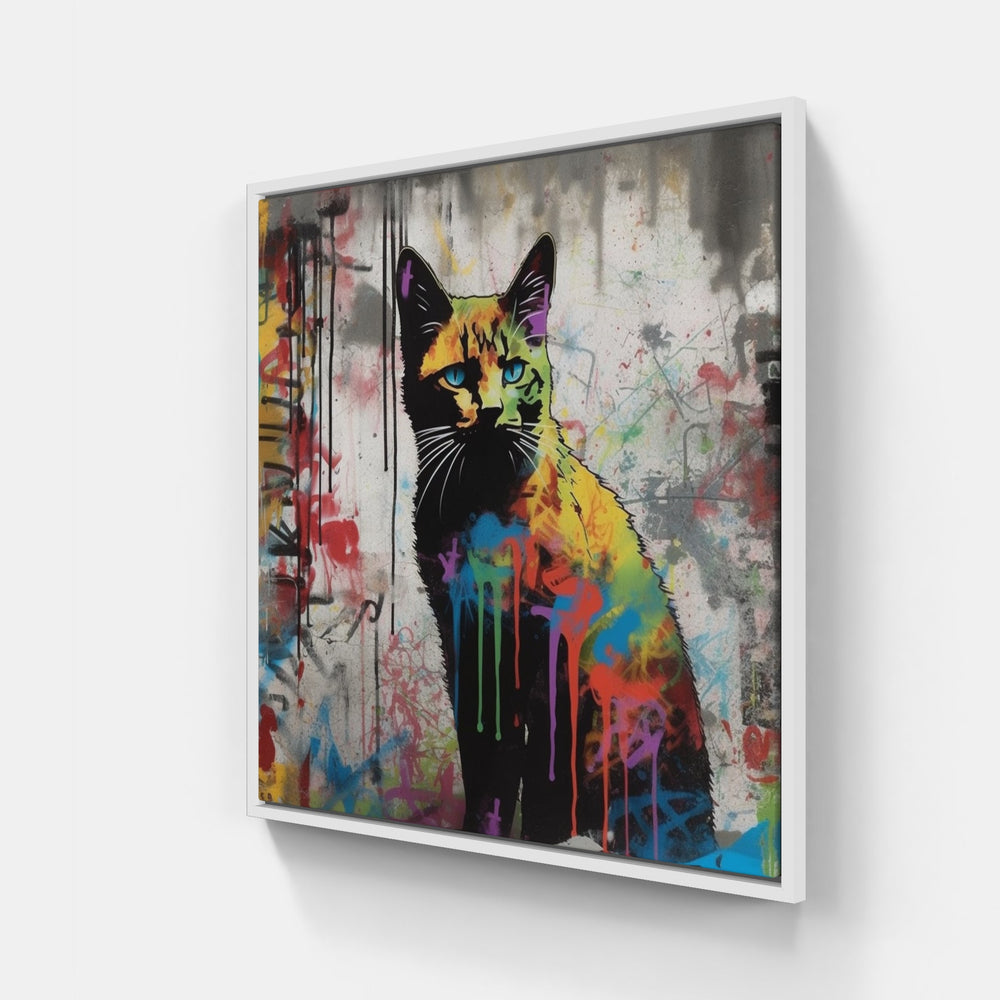 Cat nap dream-Canvas-artwall-20x20 cm-White-Artwall