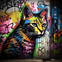 Cat meow purr hug-Canvas-artwall-Artwall