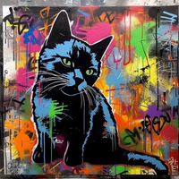Cat meow purr cuddle-Canvas-artwall-Artwall