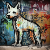 Dog joy chase bark-Canvas-artwall-Artwall
