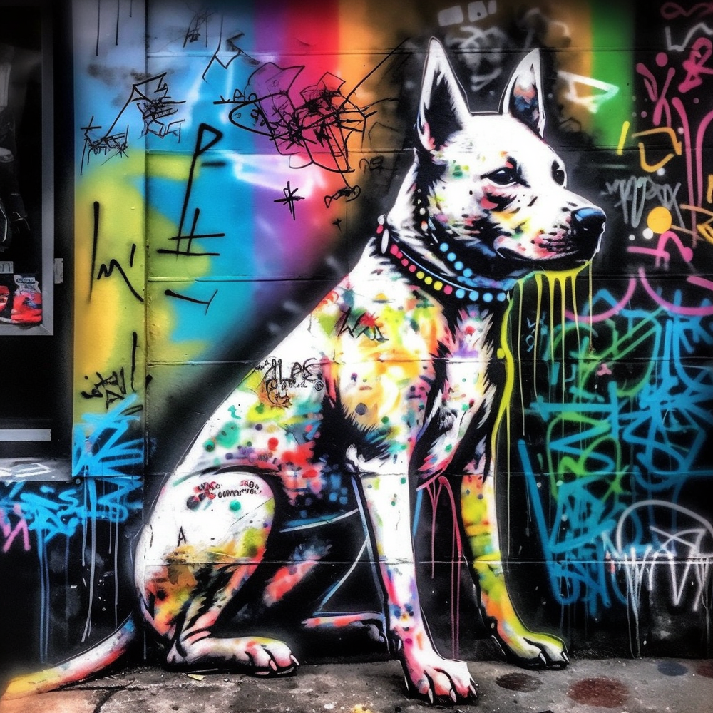 Dog Joy Love Peace-Canvas-artwall-Artwall
