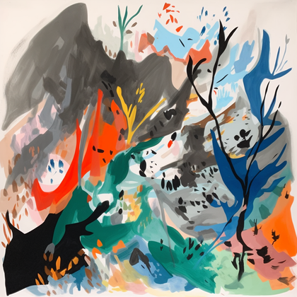 #01234 Fluid Symmetry-Canvas-artwall-Artwall