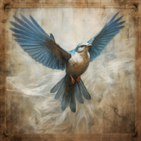 Bird Sky Joy Sing-Canvas-artwall-Artwall