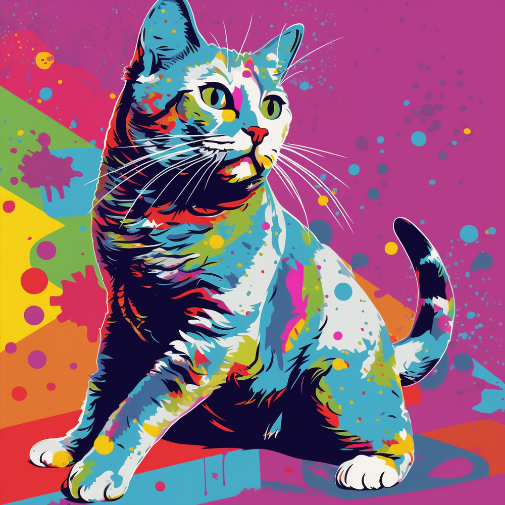 Cat meow fur purr-Canvas-artwall-Artwall