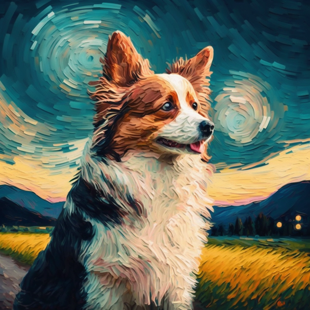 Dog Love Joy Smile-Canvas-artwall-Artwall