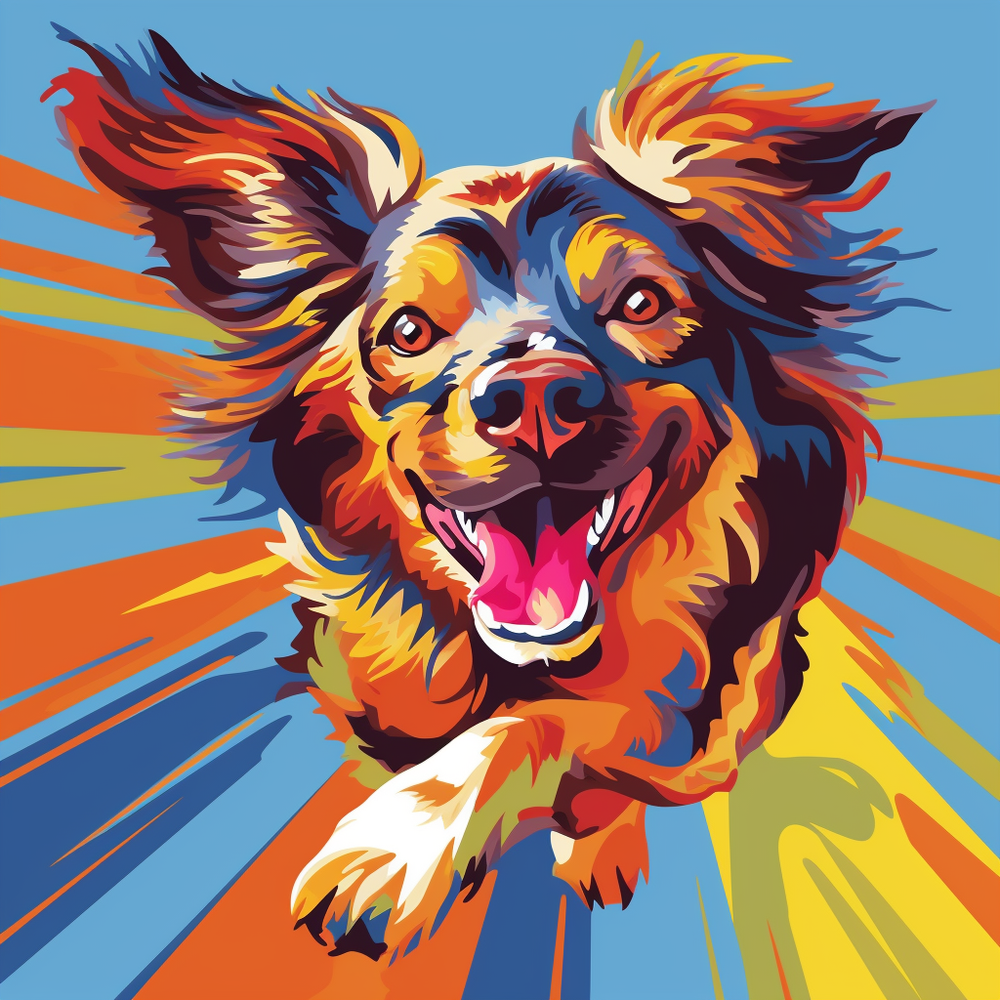 Dog bark roam joy-Canvas-artwall-Artwall