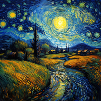 Van Gogh's Starry Universe-Canvas-artwall-Artwall