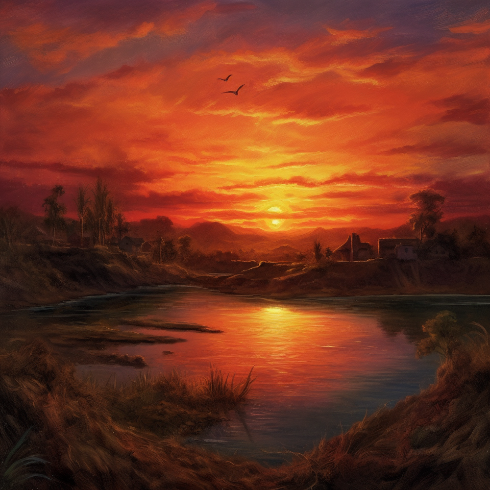 Sunset Solitude Canva-Canvas-artwall-Artwall