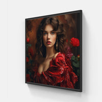 Timeless Glamour Preserved in Fashion-Canvas-artwall-20x20 cm-Black-Artwall