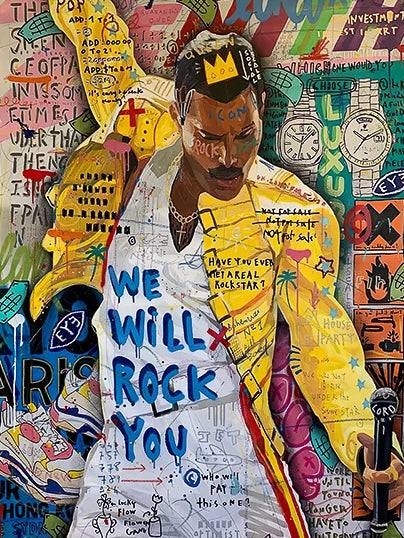 Tableau Pop Art Rockstar Légendaire décoration musique rock
