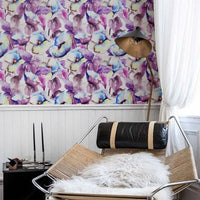 Papier Peint Floral Coloré