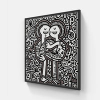 Doodle do it-Canvas-artwall-20x20 cm-Black-Artwall