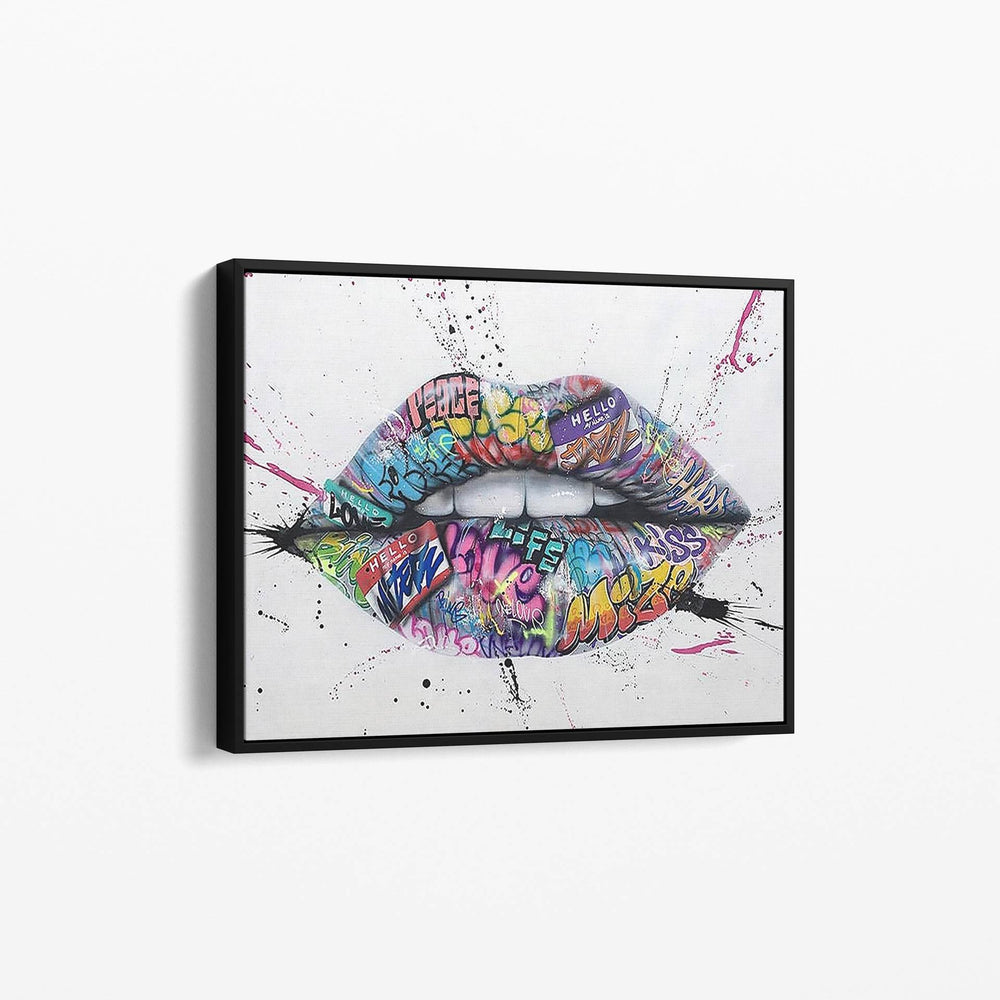 Tableau Pop Art "Baiser Graffiti"