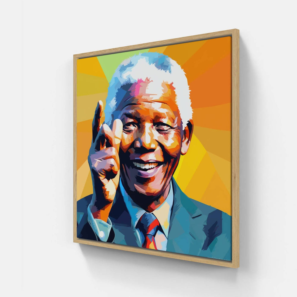 Nelson Mandela fight-Canvas-artwall-Artwall