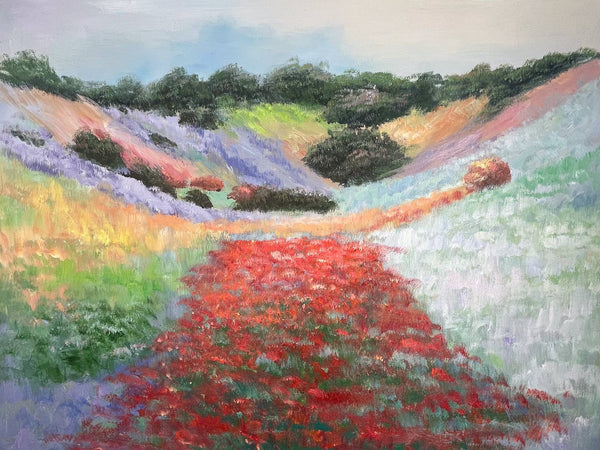 Champ de Coquelicots par Claude Monet - Peinture à l'huile